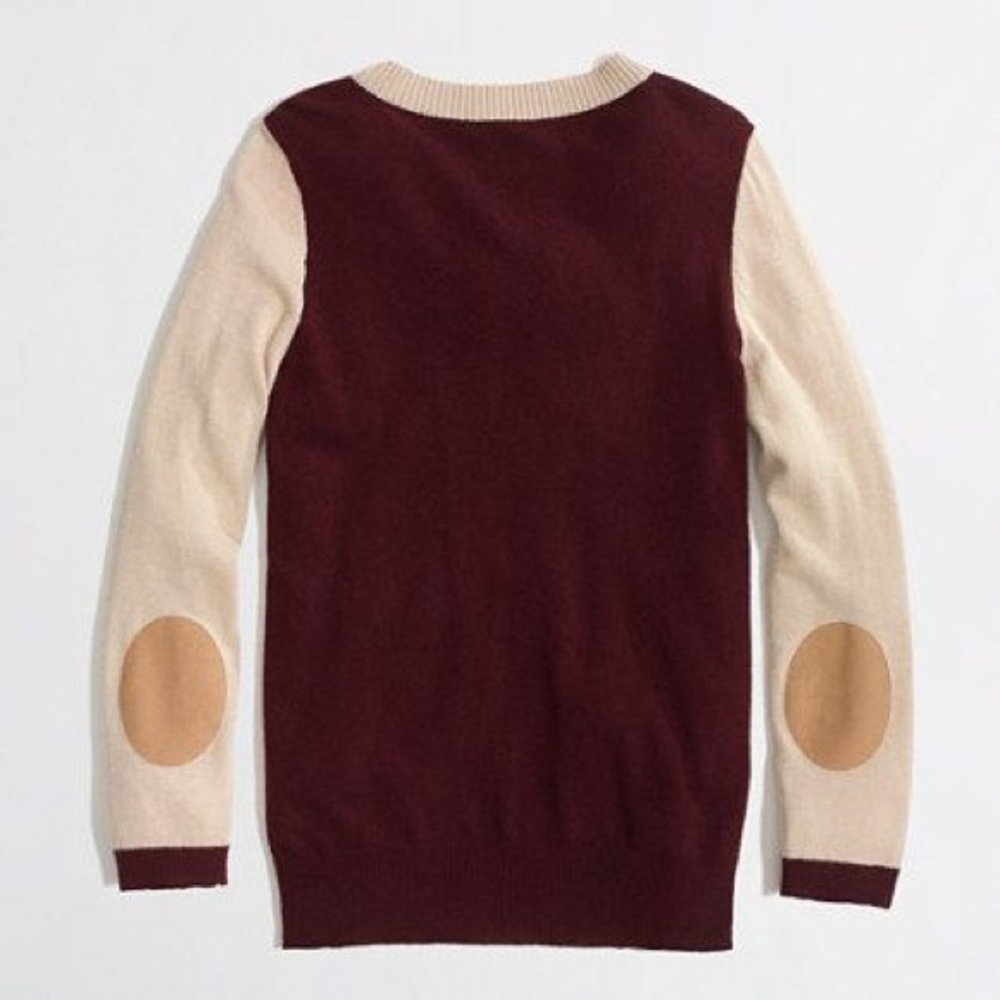 J.Crew Colorblock Elbow Patch Sweater - Picture 2 of 7